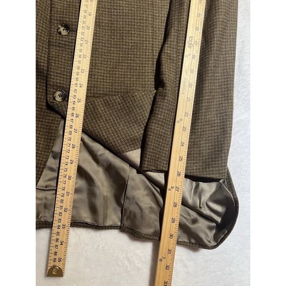 Ermenegildo Zegna 46L Green Brown Cashmere & Wool Sport Coat 3/2 Roll Flannel - Picture 13 of 14